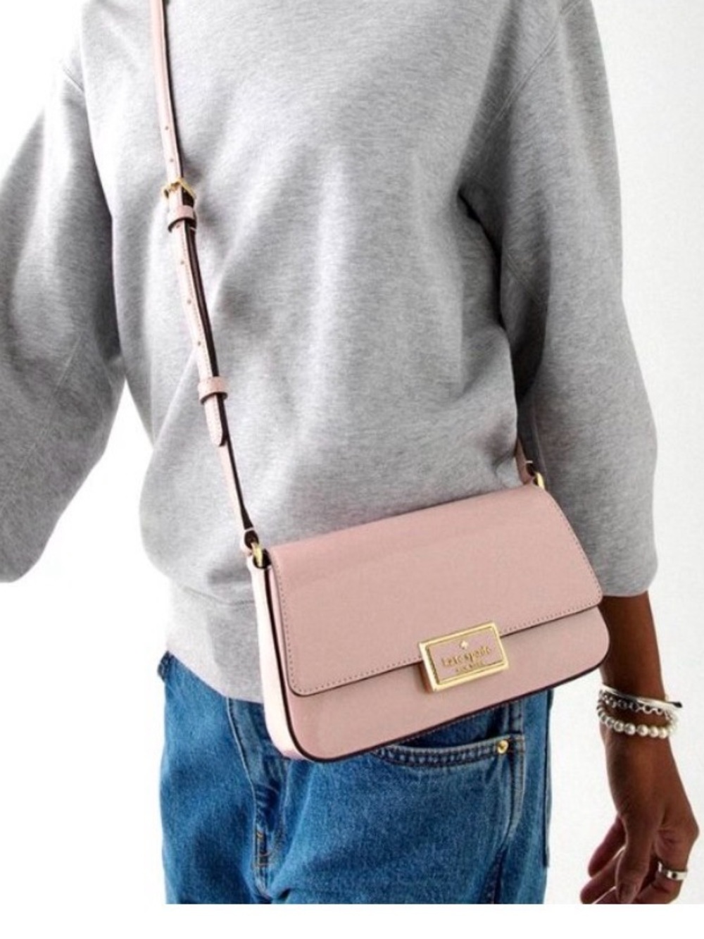 Kate Spade Pink Reegan Mini Flap Crossbody Bag With Ks Dust Bag